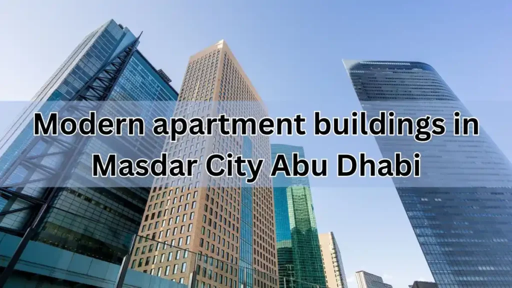 Modern apartment buildings in Masdar City Abu Dhabi