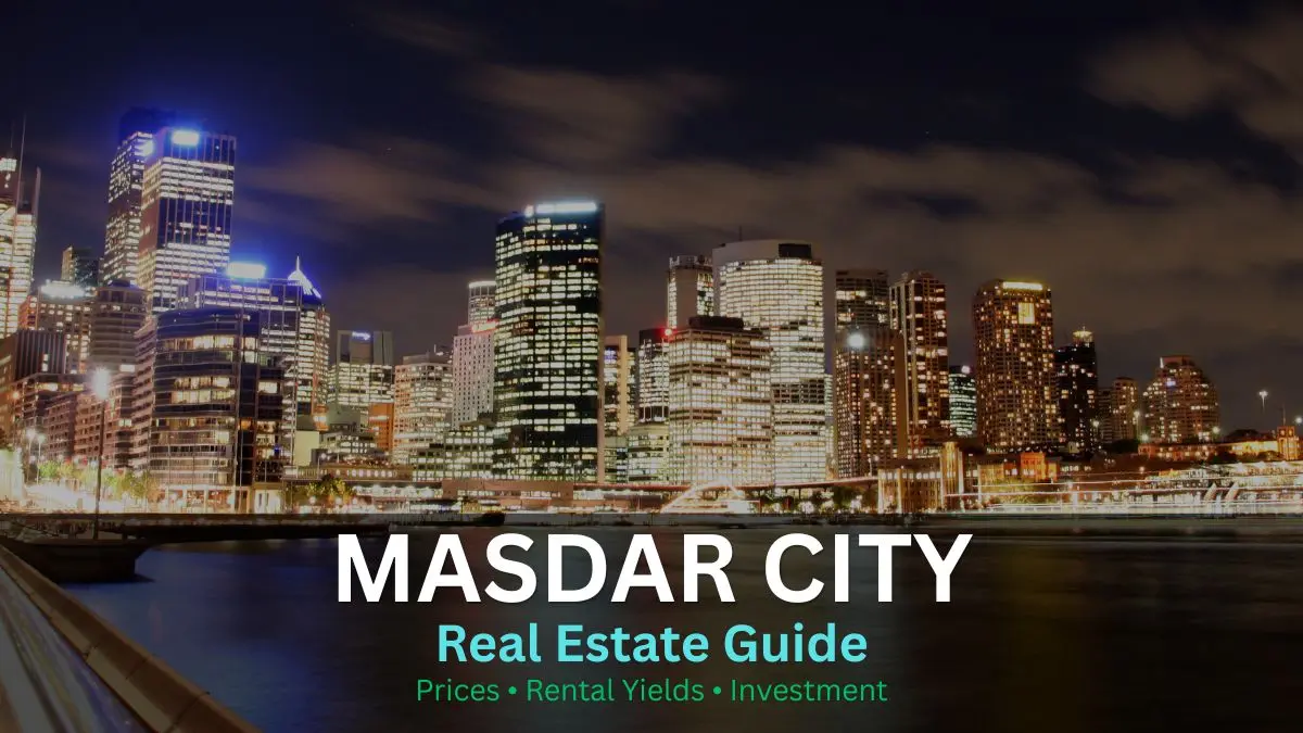 Masdar City Abu Dhabi real estate guide featuring modern sustainable apartment buildings