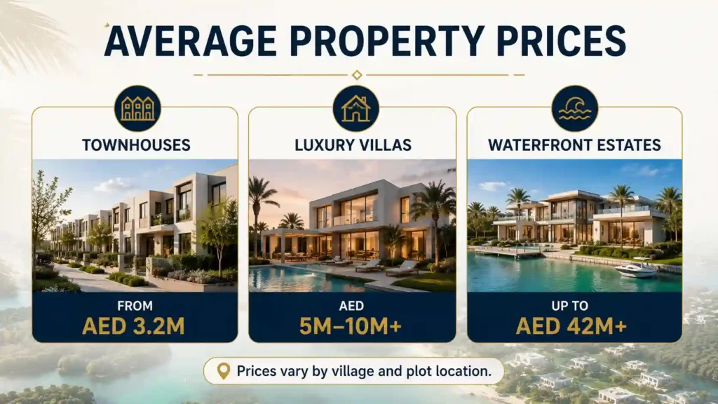 Jubail Island property prices infographic