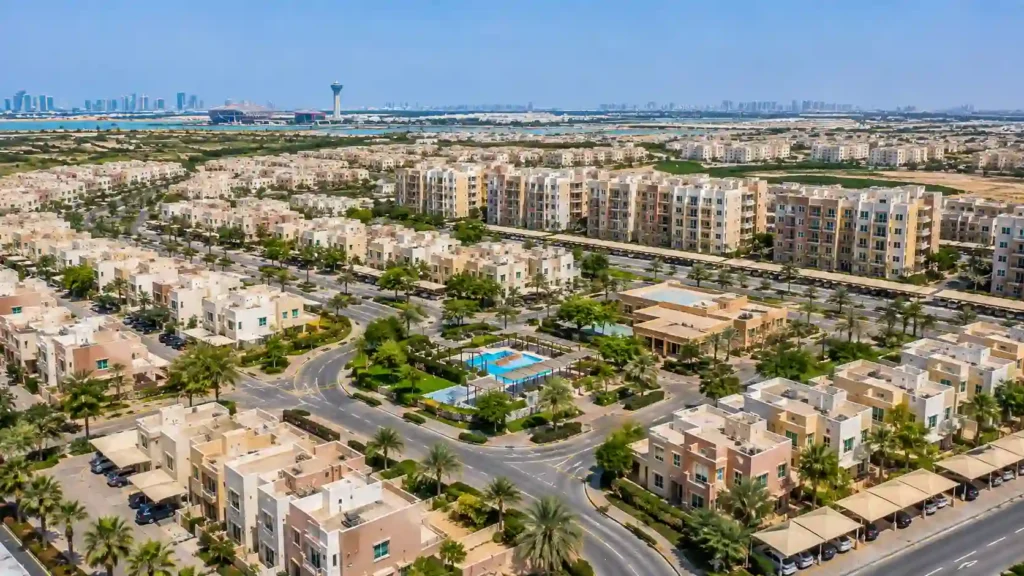 Aerial view of Al Reef Abu Dhabi residential community
