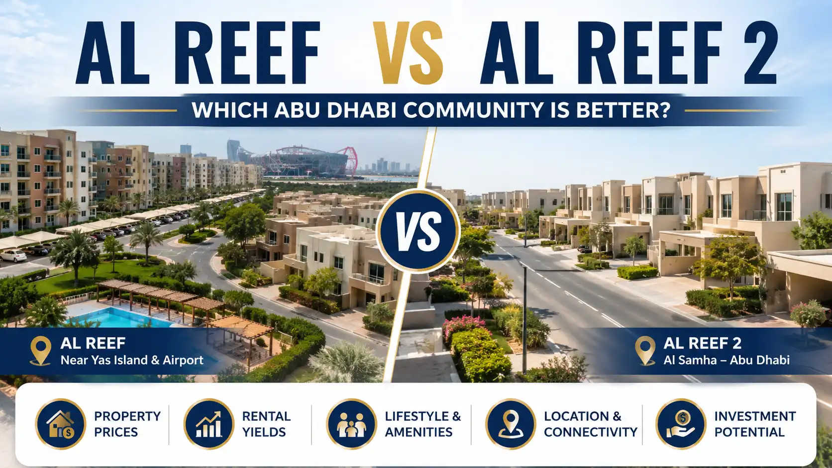 Al Reef vs Al Reef 2 Abu Dhabi property comparison 2026