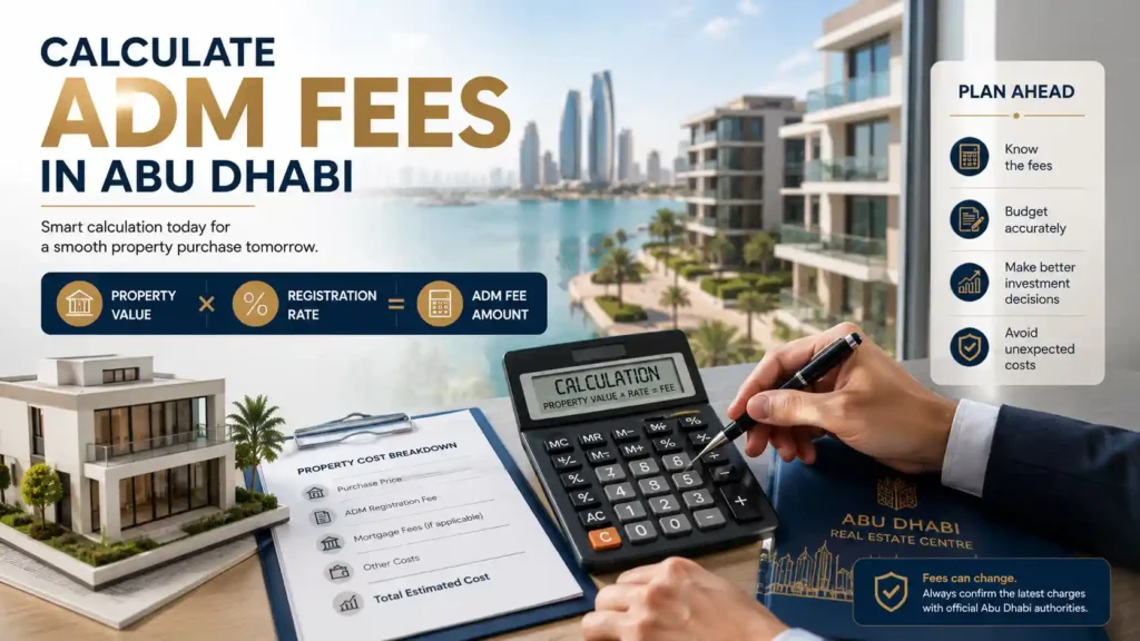 Calculate ADM property registration fees Abu Dhabi