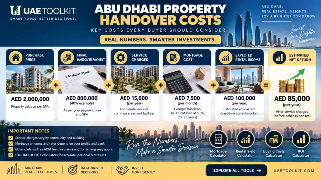 Abu Dhabi property handover costs and service charges