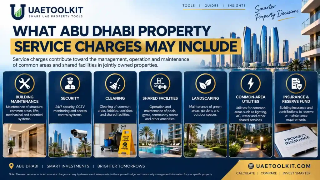 What Abu Dhabi property service charges may include