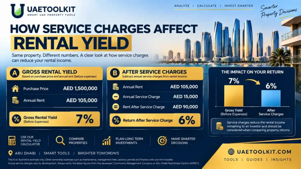 How service charges affect Abu Dhabi property rental yield